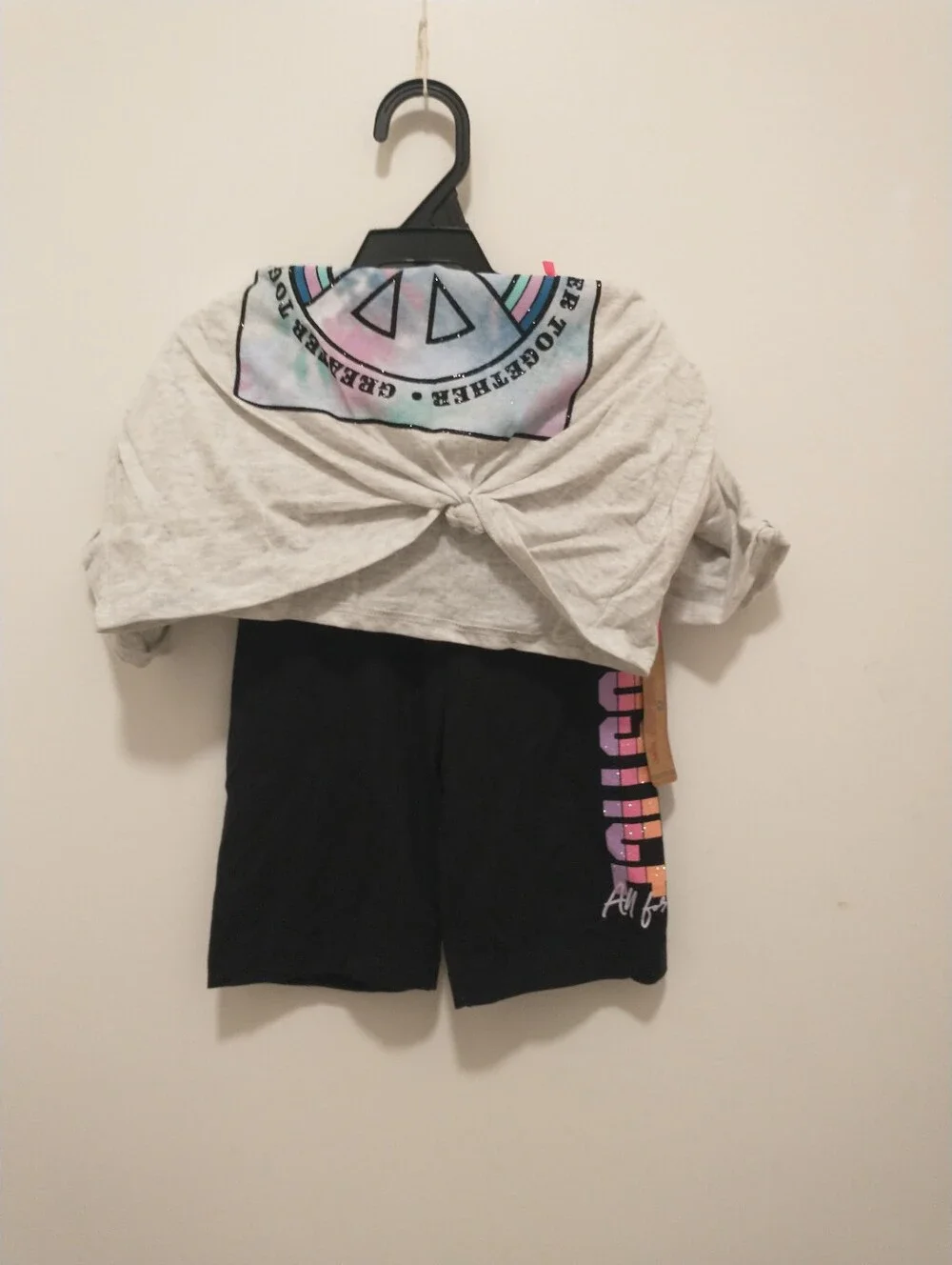 Justice brand girl's Shirt& Short Set  , Girls Size S(7/8)